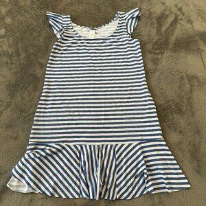 Tommy Bahama Tennis Dress Swim Coverup Women's SMALL Blue White Stripe Tropical